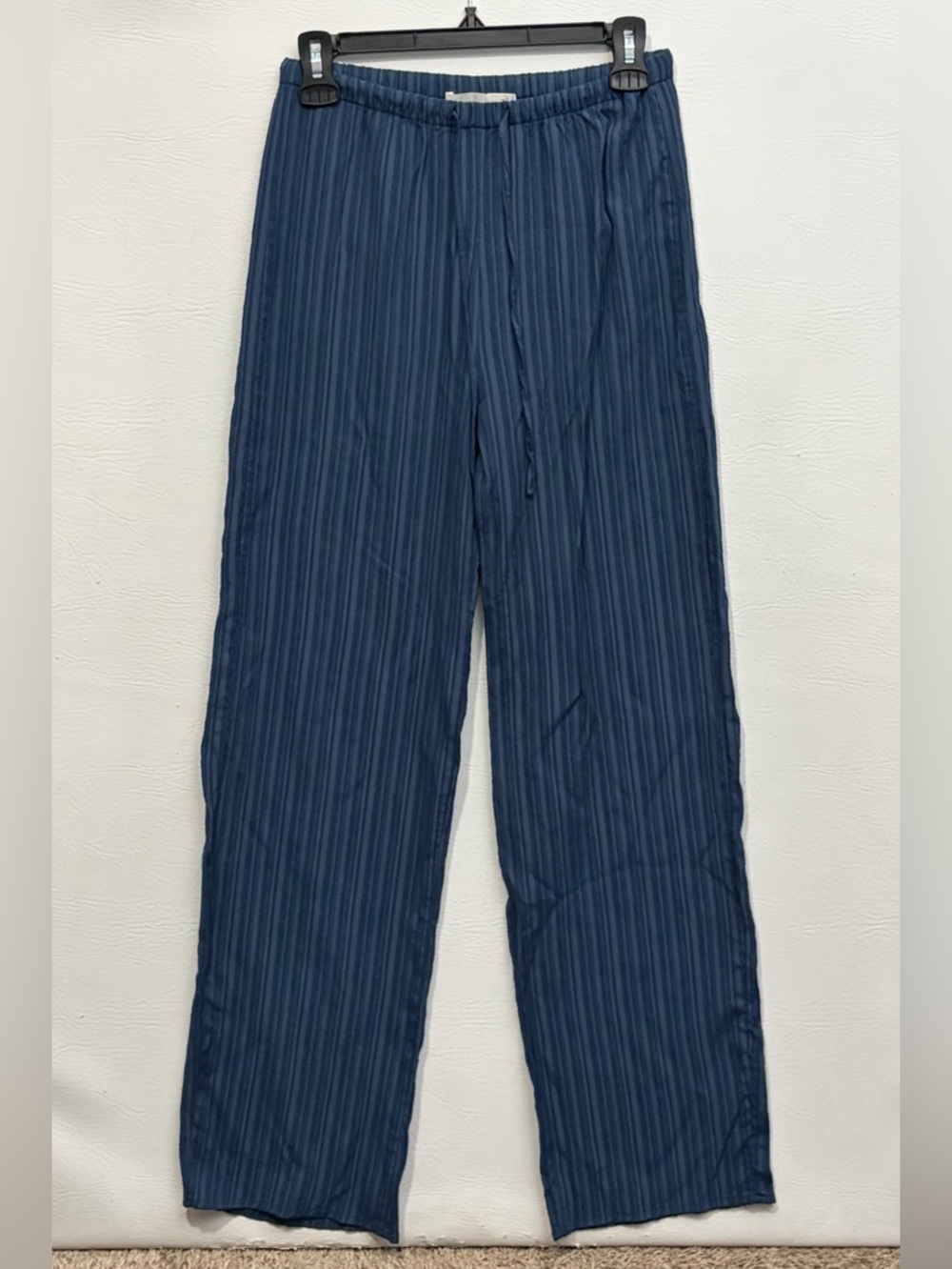 Pull&Bear Men's Navy Pinstripe Joggers